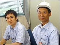 左侧：营业组 柳泽先生 右侧：管理部 董事部长 宫崎先生