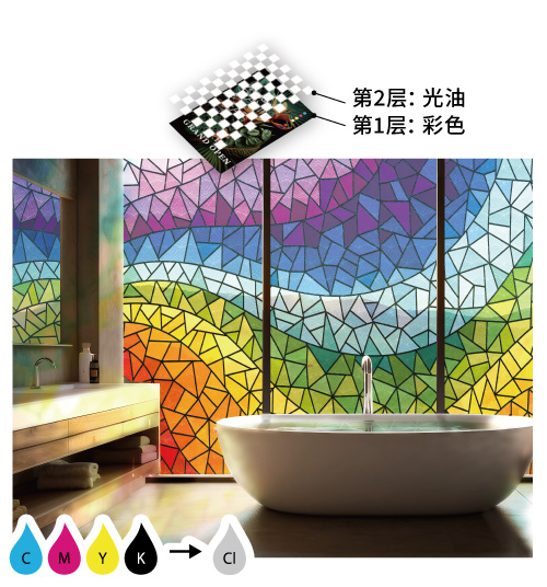 全彩打印结合光油纹理，打造质感出众的高端室内装饰。