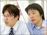 专务董事 宫坂先生（左）  制作担当 柴田先生（右）