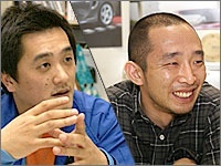左侧：组长 问可先生　　右侧：铃木先生