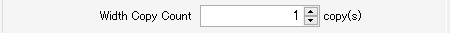 Width Copy Count setting screen