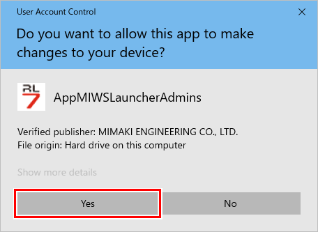 User Account Control Dialog