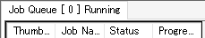 Job queue execution screen