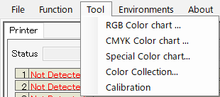 Color Chart Selection Screen