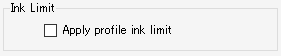 Apply profile ink limit